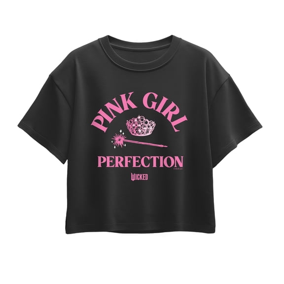 Wicked - Pink Girl Perfection - Youth Girl Short Sleeve Boxy Tee