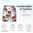 thumbnail image 6 of Picia Rabbit And Hedgehog pattern Mens Swim Trunks with Compression Liner Stretch Beach Shorts Quick Dry with Zipper Pockets No-Chafing Board Shorts-3X-Large, 6 of 9