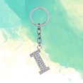 thumbnail image 3 of Miangastore Simple Stylish Letter Key Chain Metal Rhinestones Key Ring Alphabet Keychain Bag Pendant Charm Birthday Gift (Letter I), 3 of 8