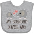 thumbnail image 3 of Inktastic My Grandad Loves Me Boys or Girls Baby Bib, 3 of 4