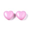 thumbnail image 3 of 100pcs Pearl Pink Heart Acrylic Beads Great for Mother's Day Gifts Making Size: about 10mm long 11mm wide 6mm thick hole: 2mm, 3 of 4