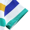 thumbnail image 3 of Gyratedream Boys Girls Stripe Tee+Rainbow Pocket Overalls Shorts Kid Summer Outfit Set, 3 of 5