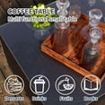 thumbnail image 2 of 7 Piece Patio Furniture Set, Wicker Patio Conversation Sets, Outdoor Sectional Furniture with Tempered Glass Table, for Backyard, Deck, Garden, Dark Brown Rattan & Khaki Cushions, 2 of 10