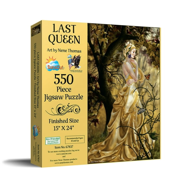 SUNSOUT INC - Last Queen - 550 pc Jigsaw Puzzle by Artist: Nene Thomas - Finished Size 15" x 24" - MPN# 67837