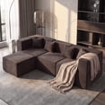 thumbnail image 2 of BEHOST 102.5" L Shaped Modular Sectional Sofa with Extra Deep Seats, Cloud Couch for Small Living Room,Teddy Brown, 2 of 10