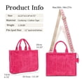 thumbnail image 2 of Corduroy Tote Bag for Women, Kabaqoo Handbag Bag Fashion Casual Shoulder Bag, 2 of 7