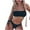Black, variant on Bikini Sets for Women 2 Piece Summer Bandeau Strapless Solid Color Stretch Stripe Bikini Bathing Suit Low Waisted High Cut Bottom Swimsuit