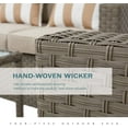 thumbnail image 4 of SUNCROWN 4 Piece Outdoor Furniture Patio Conversation Set All-Weather Wicker Chairs, Gray, 4 of 6