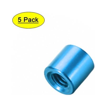 5Pcs M3x6mm Round Aluminum Standoff Column Spacer Female Aqua Blue for FPV Quadcopter RC Multirotors Parts DIY