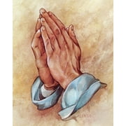 Catholic print picture - PRAYING HANDS 4 - 8" x 10" ready to be framed