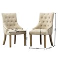 thumbnail image 6 of 2pcs Tan Button Solid Wood Wingback Terrace Chairs - Outdoor Comfort Of 2 Reading Peaceful, 6 of 6