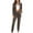 Coffee, variant on Women's 2-Piece Athletic Sweatsuit Set Long Sleeve Sportswear Outfit Comfort Casual