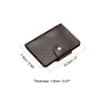 thumbnail image 2 of Uxcell Credit Card Holder, 1 Pack Slim Wallet Leather Purse Business Cards Protector with 12 Card Slots, Brown, 2 of 5
