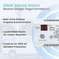 thumbnail image 2 of Propane Detector 12V LPG Natural Gas Sensor Leak Alarm 85DB Siren for Car RV Home Digital Propane T white, 2 of 5