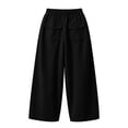 thumbnail image 5 of HomeDM Women's Sweatpants Drawstring Loose Lounge Pants with Pockets for Summer Casual Work Black L, 5 of 8