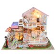 thumbnail image 2 of DIY casa de muñecas en miniatura de madera dulce hecho a mano montaje modelo casa juguete para regalo, 2 of 8
