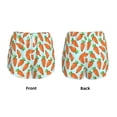 thumbnail image 6 of Uemuo Cartoon Carrot Pattern Women's Athletic Shorts High Waisted Running Shorts with Liner Pockets Gym Elastic Workout Shorts-Small, 6 of 9