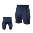 thumbnail image 2 of Guluxicc Men's Yoga Shorts Elastic Waist Gym Shorts Regular Fit Solid Color Summer Workout Shorts, 2 of 5