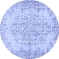 thumbnail image 1 of Ahgly Company Machine Washable Indoor Round Persian Blue Traditional Area Rugs, 4' Round, 1 of 4