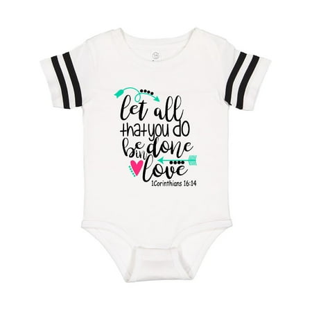 

Inktastic Let All That You Do Be Done In Love Corinthians 16:14 Gift Baby Boy or Baby Girl Bodysuit