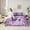 White Purple, variant on jejeloiu Cheetah Print 7-Piece Bedding Comforter Set,Leopard Pattern King Bedding Sets,Pink Butterflies Bed Sheets For Girls Kids,Breathable Home Decor Reversible