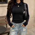 thumbnail image 2 of Peter Pan Collar Shirt Women Long Sleeve Shirts Fitted Shirts Fall Outfits Casual Tops Summer Tops Classy Outfits Cute Long Sleeve Tops Plus Size Tops Fall Fashion, 2 of 4