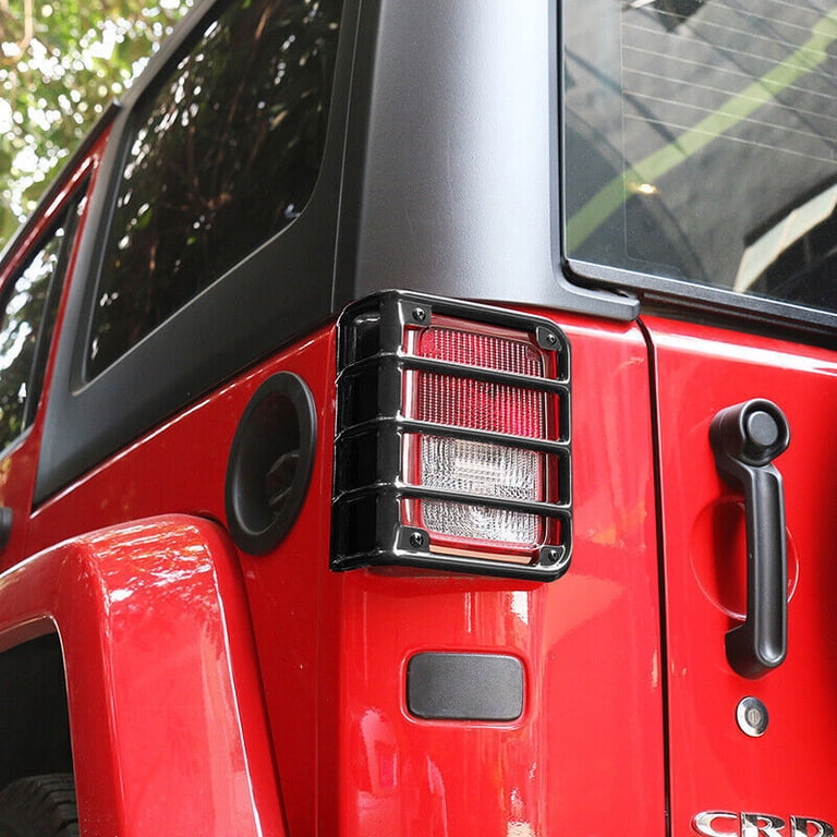 Black Euro Tail Light Covers for 11-18 Jeep Wrangler JK/ JKU - High Black Euro Tail Light Covers for 11-18 Jeep Wrangler JK/ JKU - High