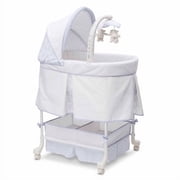 Simmons Kids Gliding Bassinet Royalton with Electronic Mobile, White