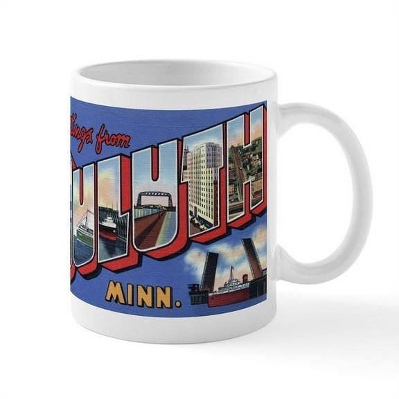 CafePress - Greetings From Duluth Mug - 11 oz Ceramic Mug - Novelty Coffee Tea Cup