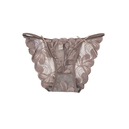 

ZMHEGW Panties For Women Double Bow Lace Printing High Waist Bikini Brief Underwear