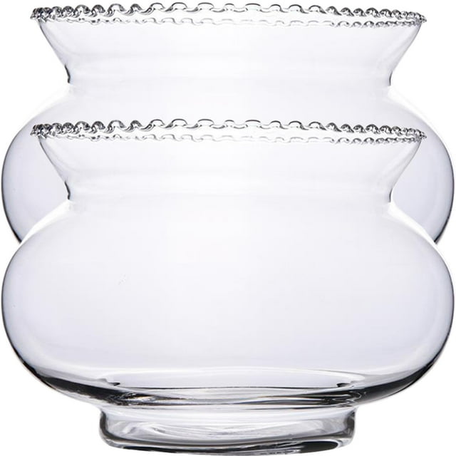 MasteelfCA 2 Pcs Bol à Poisson Transparent Bol à Poisson Rouge en Verre Bol à Poisson Simple Bol de Plante Hydroponique