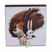 Agility Home Bedroom Kitchen Wall Hanger Hat Jewelry Accessories Necklace Key Hand Towel Adhesive Wood 2.36" x 2.36" Small Hook Dogs & Rabbit - The Secret Life of Pets's Photo