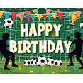 thumbnail image 3 of Soccer Themed Birthday Banner with Colorful Dots and Flags Background Party Decoration for Photography Props Birthday Party Supplies Backdrop Decor, 3 of 7