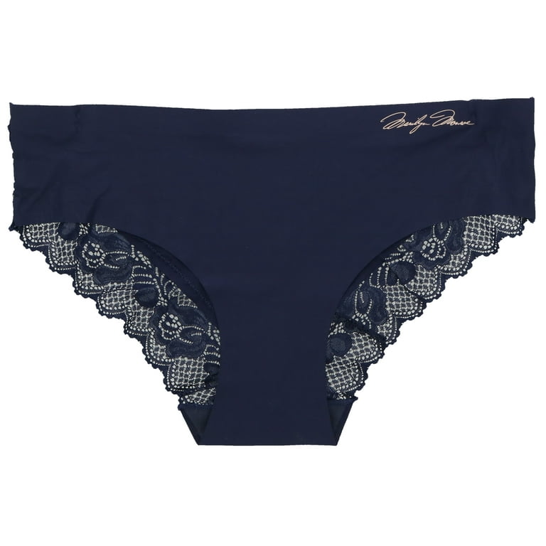 Women's black self-supporting lace panties Poupee Marilyn