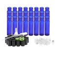 thumbnail image 2 of lionlar Essential Oil Roller Bottles 10mL ( Clear Glass Bottle , 24 Pack, Stainless Blue, 2 of 9