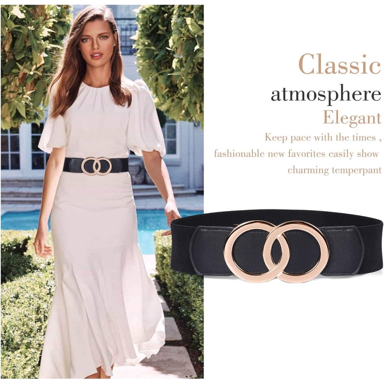 Women Stretchy Wide Waist Belts, Ladies Elastic Women Wide Elastic Waist Belt for Dresses Fashion Thick  main image 2