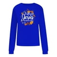 thumbnail image 3 of Hvot&aat Fall for Jesus He Never Leaves Shirt Women Long Sleeve Thanksgiving Graphic Sweatshirt Crewneck Autumn Casual Tops, 3 of 4