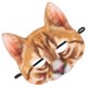 thumbnail image 4 of 1 máscara de gato de medio ojo para cosplay, divertida máscara de gato para disfraz, mascarada, carnaval, Halloween, banquete (estilo gato naranja)., 4 of 6