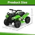 thumbnail image 2 of Gymax 6V 4 Wheels ATV Quad Ride On Car Kids Ride-On Toy w/ Music Horn LED Light Green, 2 of 9