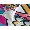 thumbnail image 4 of Ambesonne Colorful Quilted Bedspread Set 3 Pcs, Peace Love Vinyl Music, Queen Size, Blue Pink Yellow, 4 of 5