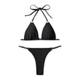 thumbnail image 5 of REORIAFEE Womens Swimsuits Tankini Resort Wear Swimsuit Split Swimwear Two Piece Set Black L, 5 of 6