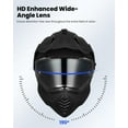 thumbnail image 4 of Dual Sport Adventure Motorcycle Helmet with Pinlock Compatible Sun Visor Snowmobile ATV Dirt Bike Off Road Casco Model WS902, 4 of 5