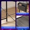 thumbnail image 6 of CONCETTA 49 Inch Modern L Shaped Computer Desk with Lower Storage Shelf & Side Bag, Two-Way Convertible Corner Gaming Table for Home Office, Gray, 6 of 8