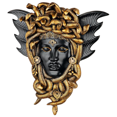 thumbnail image 1 of Escultura de pared Medusa con cabeza de mitología griega de resina de 15 cm, 1 of 3