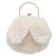 thumbnail image 1 of EeaseMX 1 bolso bandolera con orejas de conejo de peluche a la moda, bolso de hombro con cadena para mujer y niña., 1 of 8