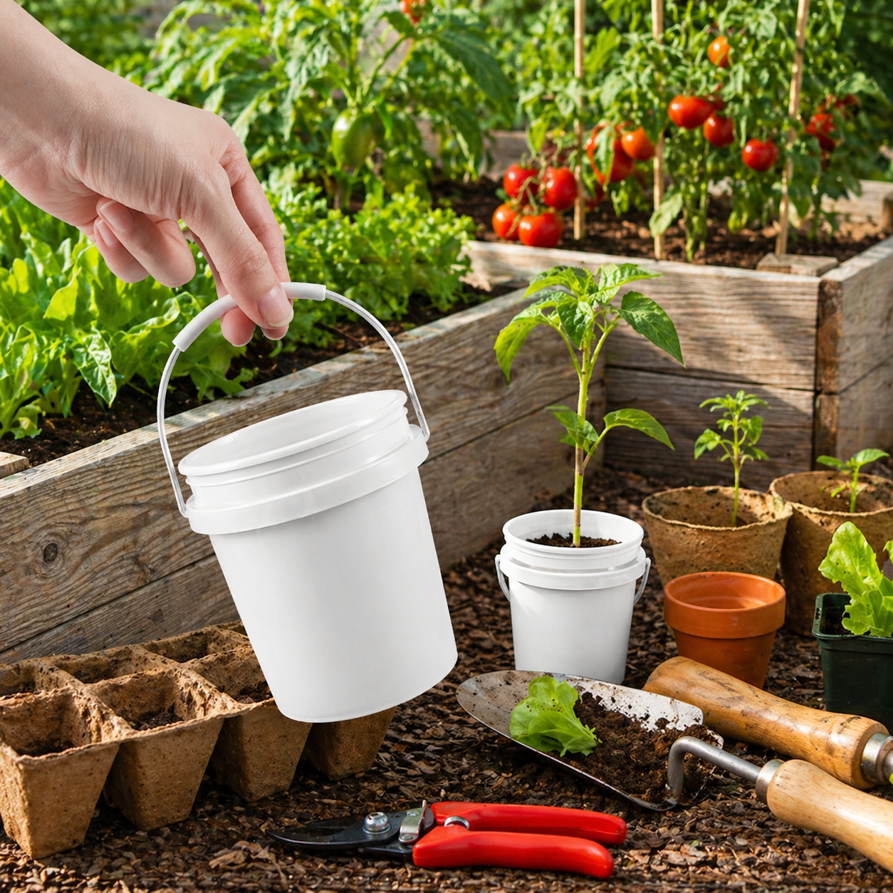 Hyper Tough 0.4 qt White Mini Utility Bucket