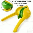 thumbnail image 2 of COREBAY-Two-in-One Lemon Juicer - Extracts the maximum amount of lemon juice without leaving any residue - Easy-to-clean manual citrus juicer - Simple and easy-to-use lemon juicer - Yellow/Green, 2 of 7