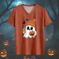 thumbnail image 5 of mgoYE Halloween Tshirts for Women Plus Size Ghost Reading T-Shirt Spooky Season Halloween Graphic Tops Shirt Womens L, 5 of 5