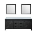thumbnail image 2 of Marsyas 80 in W Brown Double Vanity, Cultured Marble Top, Faucet Set and 30 in Mirrors, 2 of 3