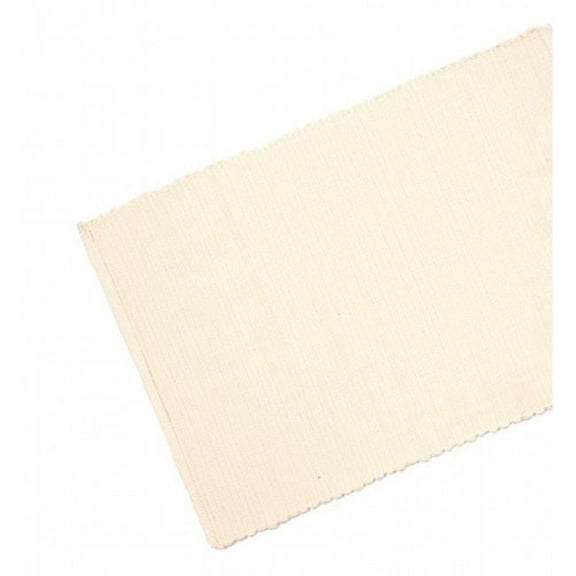 13 x 72 in. Ribbed Table Runner, Natural & Ecru